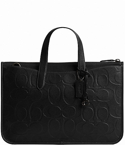 COACH Isaac Signature Leather Maxi Tote Bag