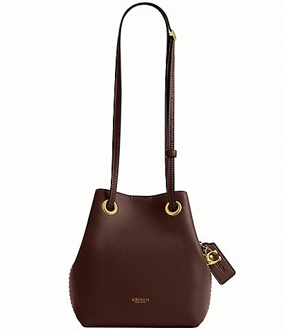 COACH Jade Leather Drawstring Bucket Bag