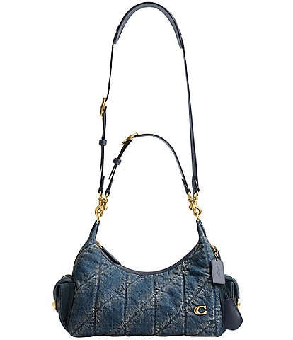 COACH Juliet Soft Quilted Loved Denim Pocket Bag 30