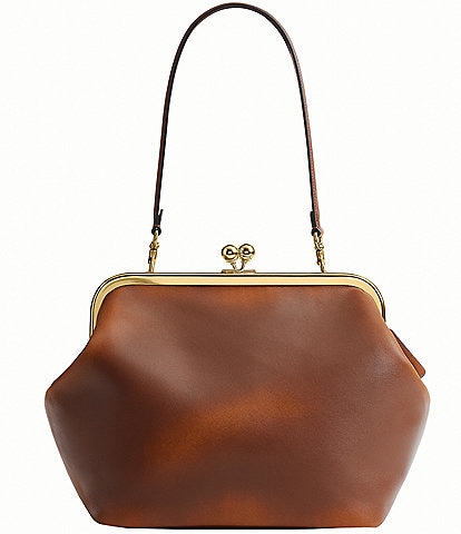 COACH Kisslock 27 Loved Leather Frame Shoulder Bag