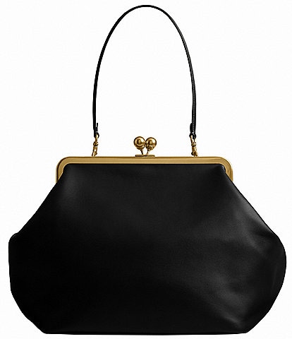 COACH Large Oversized Kisslock Frame Shoulder Clutch Bag