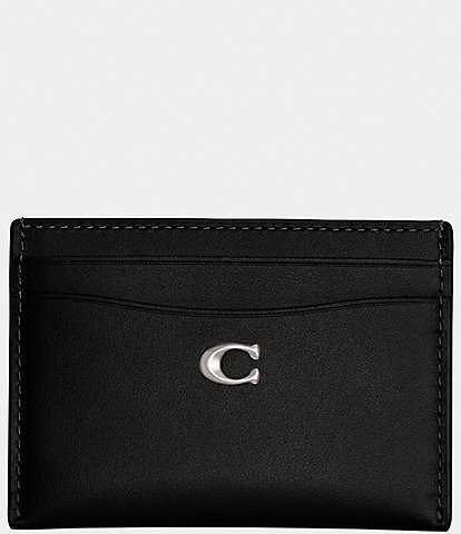 COACH Leather Silver Hardware Card Case