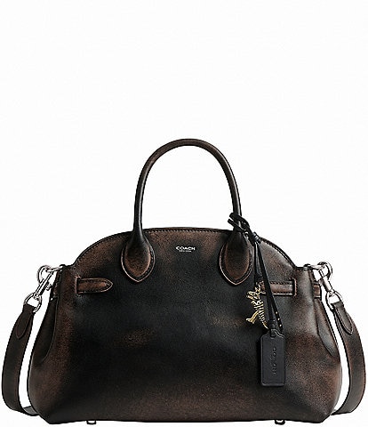 COACH Loved Leather Empire Carryall 28 Satchel Bag