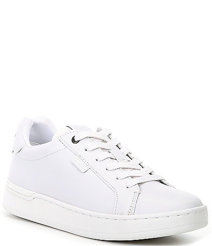 COACH Lowline Leather Lace-Up Sneakers
