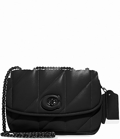 COACH Madison Logo Closure Quilted Pillow Leather Shoulder Bag