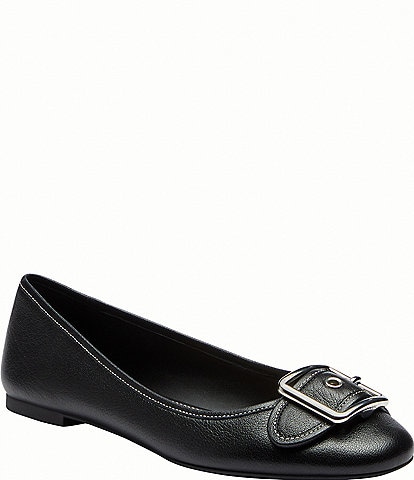 COACH Margot Leather Ballet Flats