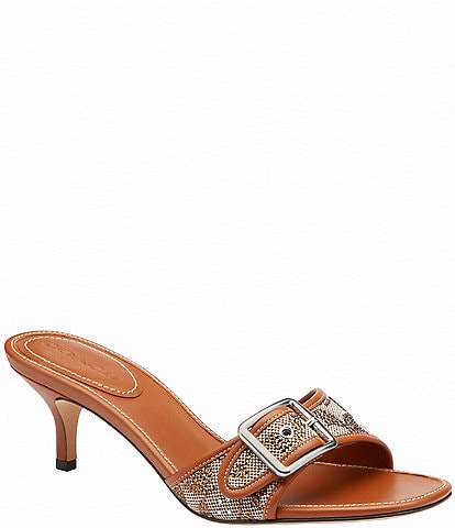 COACH Margot Signature Jacquard Slide Sandals
