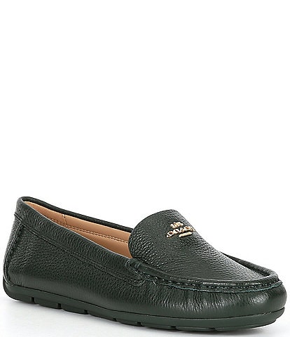 COACH Marley Leather Logo Slip-On Drivers