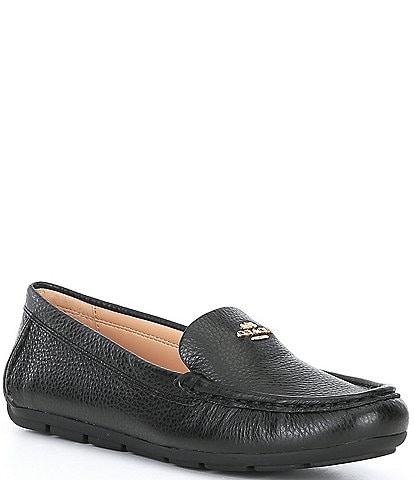 COACH Marley Leather Logo Slip-On Drivers