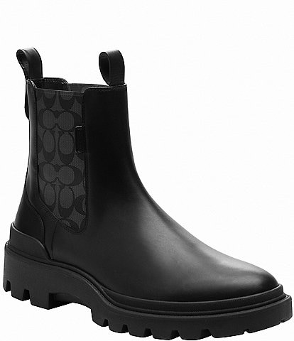 COACH Men's Colson Signature Chelsea Boots