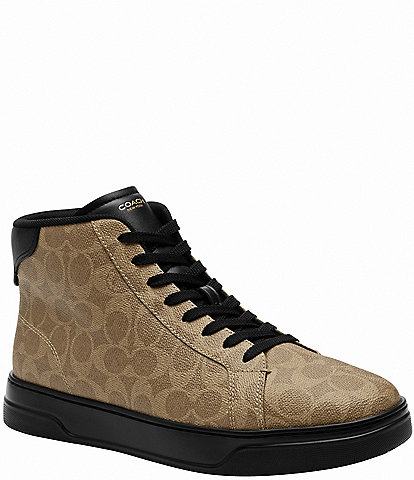 COACH Men's Hign Line Signature High Top Sneakers