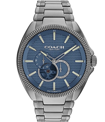 COACH Men's Jackson Automatic Gray Tone Stainless Steel Bracelet Watch