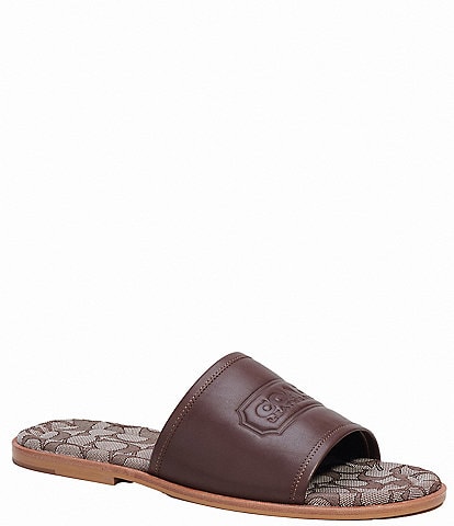Two Strap Sandal With Signature Jacquard