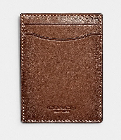 COACH Men's Sport Calf Leather Money Clip Card Case