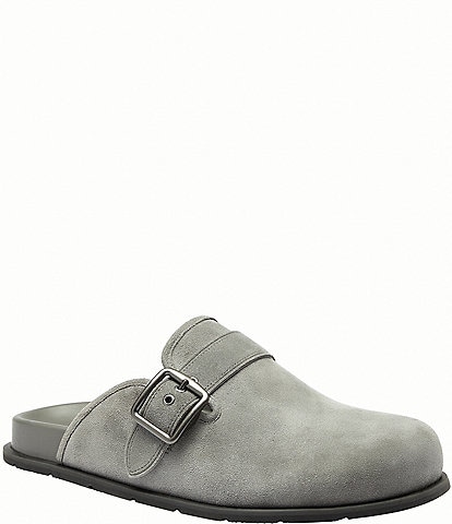 COACH Men's Suede Buckle Clogs