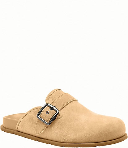 COACH Men's Suede Buckle Clogs