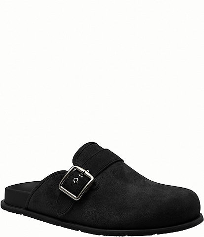 COACH Men's Suede Buckle Clogs