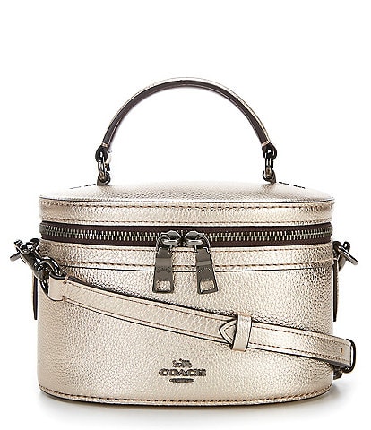 Coach Gold Handbags Purses Wallets Dillard S Coach Metallic Trail Cross Body Bag