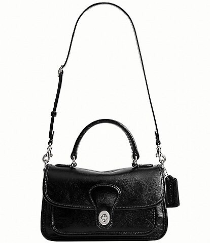COACH Metropolitan 24 Glazed Leather Messenger Bag