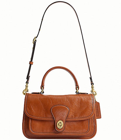 COACH Metropolitan 24 Glazed Leather Messenger Bag