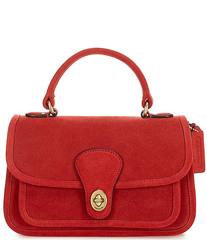 COACH Metropolitan 24 Suede Turnlock Messenger Bag