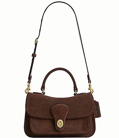COACH Metropolitan 24 Suede Turnlock Messenger Bag