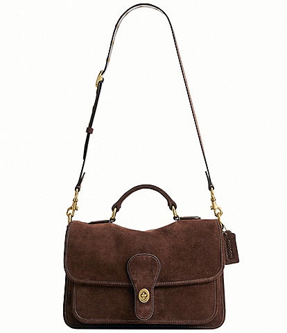 COACH Metropolitan 31 Suede Turnlock Messenger Bag