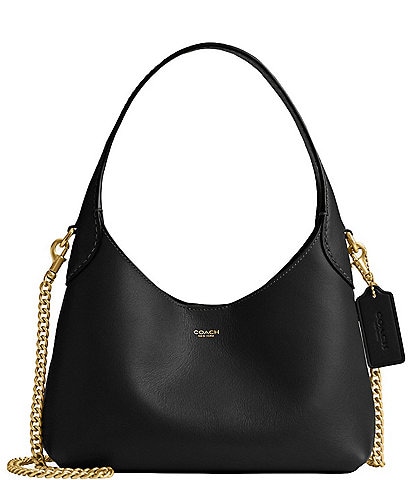 COACH Brooklyn 23 Detachable Chain Strap Leather Shoulder Bag