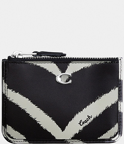 Coach Mini Skinny Zebra ID Case Wallet