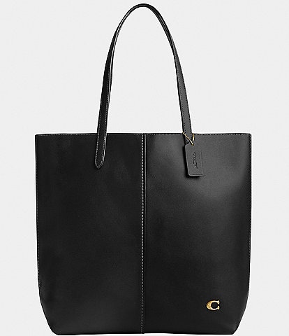 COACH Shoulder Handbag Purse Black Leather Zip Tote 5128 | eBay