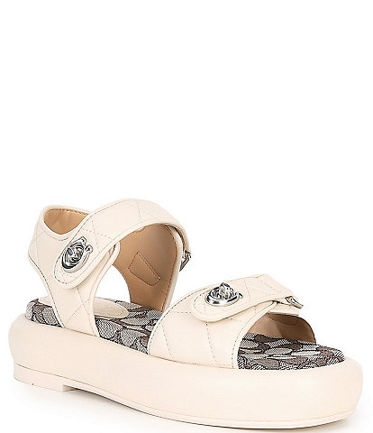 COACH Peyton Quilted Leather Puff Platform Sandals