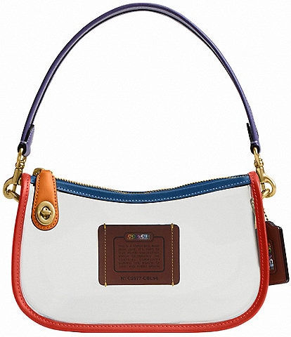 COACH Stadium Swinger Clear Rainbow Contrast Trim Shoulder Bag