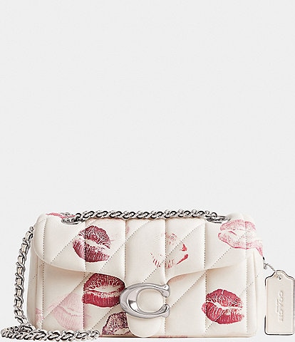 COACH Quilted Lip Print Tabby 20 Shoulder Crossbody Bag