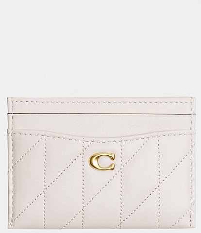 COACH Quilted Nappa Leather Gold Hardware Card Case