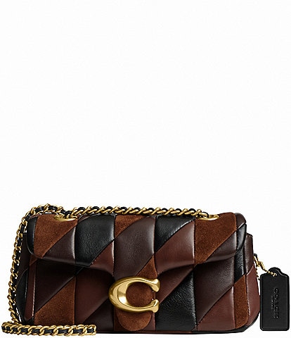 COACH Quilted Patchwork Leather & Suede Tabby 20 Shoulder Bag