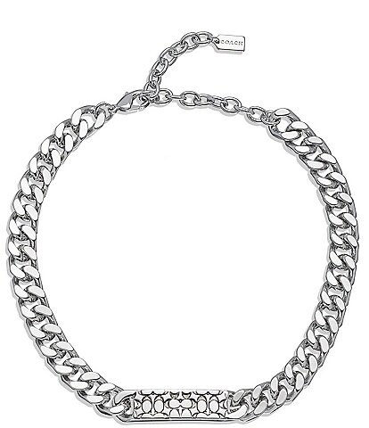 Quilted Padlock Chain Necklace