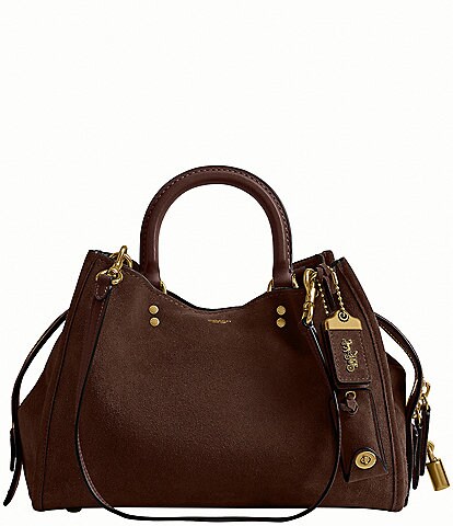 Coach Rogue 31 Suede Satchel Bag