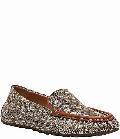 COACH Ronnie Signature Jacquard and Leather Loafers