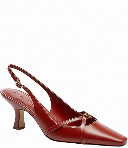 COACH Rowyn Leather Slingback Pumps