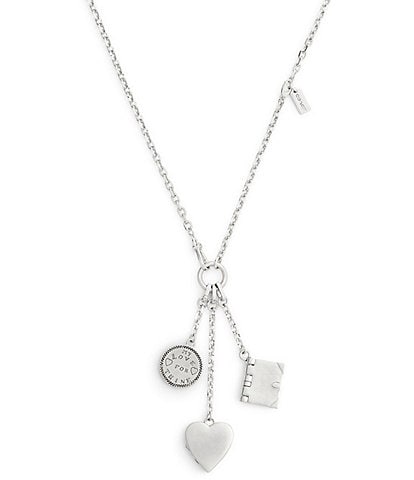 COACH Runway Heart Charm Long Pendant Necklace