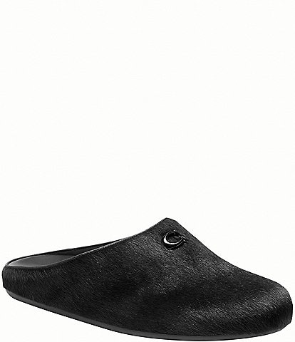 COACH Sculpted C Soft Calf Hair Mules