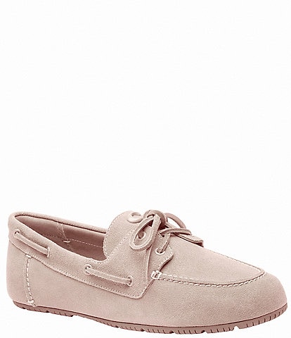 COACH Sculpted C Sue Suede Boat Shoes