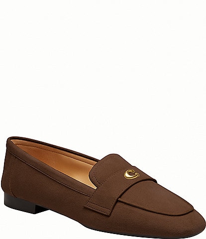 COACH Sculpted C Suede Loafers