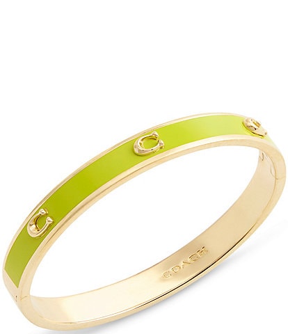 COACH Signature C Enamel Bangle Bracelet