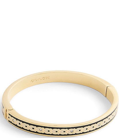 COACH Signature C Enamel Bangle Bracelet
