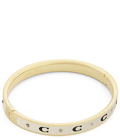 COACH Signature C Enamel Bangle Bracelet