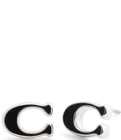 COACH Signature C Enamel Stud Earrings