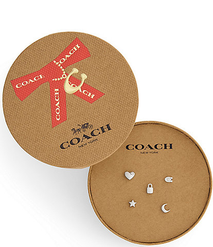 COACH Signature C Motif Single Stud Earring Boxed Set