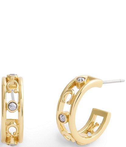 COACH Signature C Open Hoop Earrings