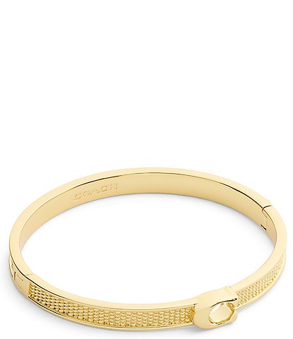 COACH Signature C Textured Bangle Bracelet